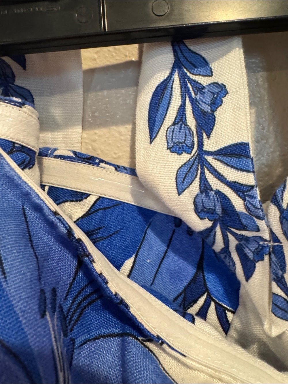 FARM Rio Halter Blue Yard Off-White Maxi Dress with Beaded Fringe - Picture 9 of 15
